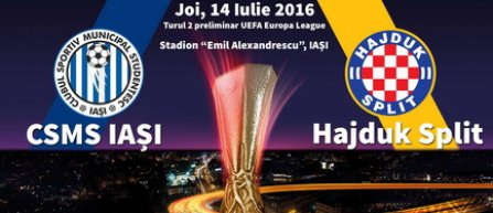 CSMS Iasi va juca cu Hajduk Split, in turul doi preliminar al Europa League